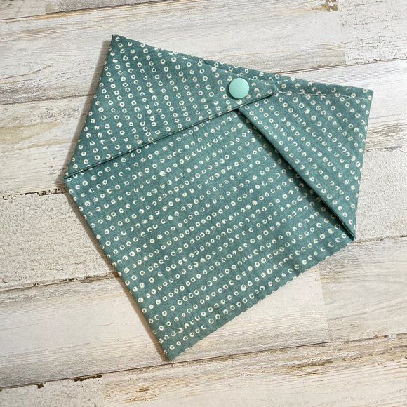 Boho Blue Spotted Dog Bandana - Picture 1 of 5